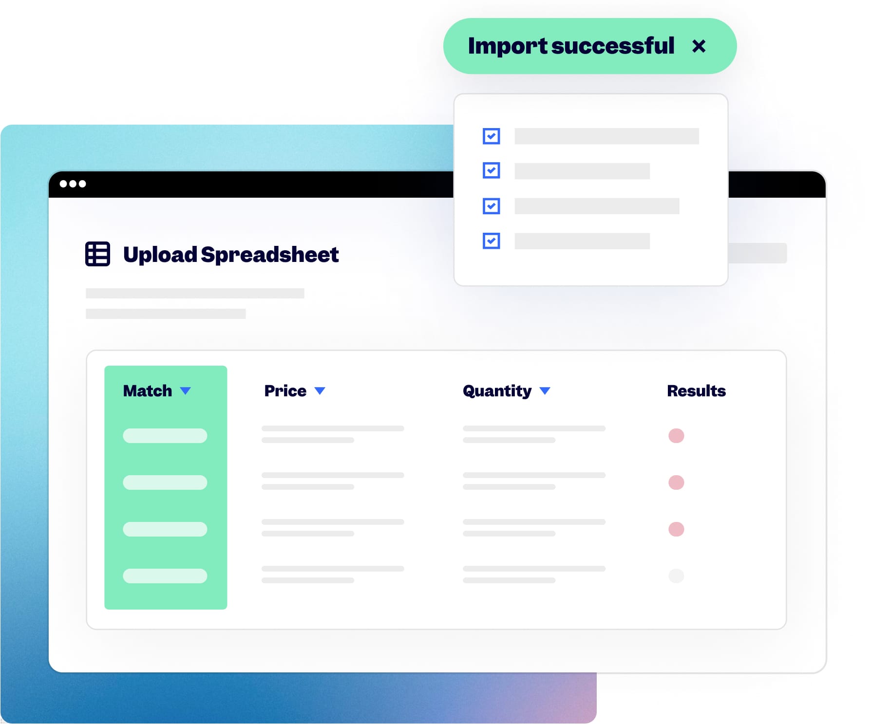 Bulk Product Editor spreadsheet import screen