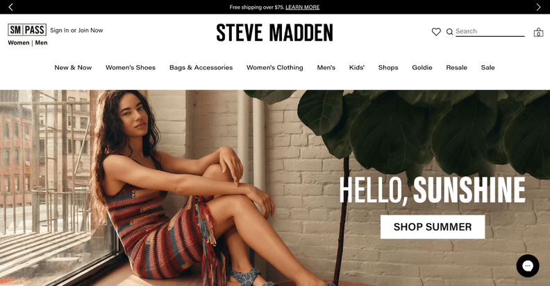 Top 10 Shopify stores, Steve Madden
