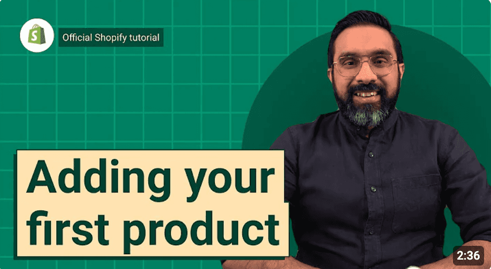 Add products to Shopify tutorial video