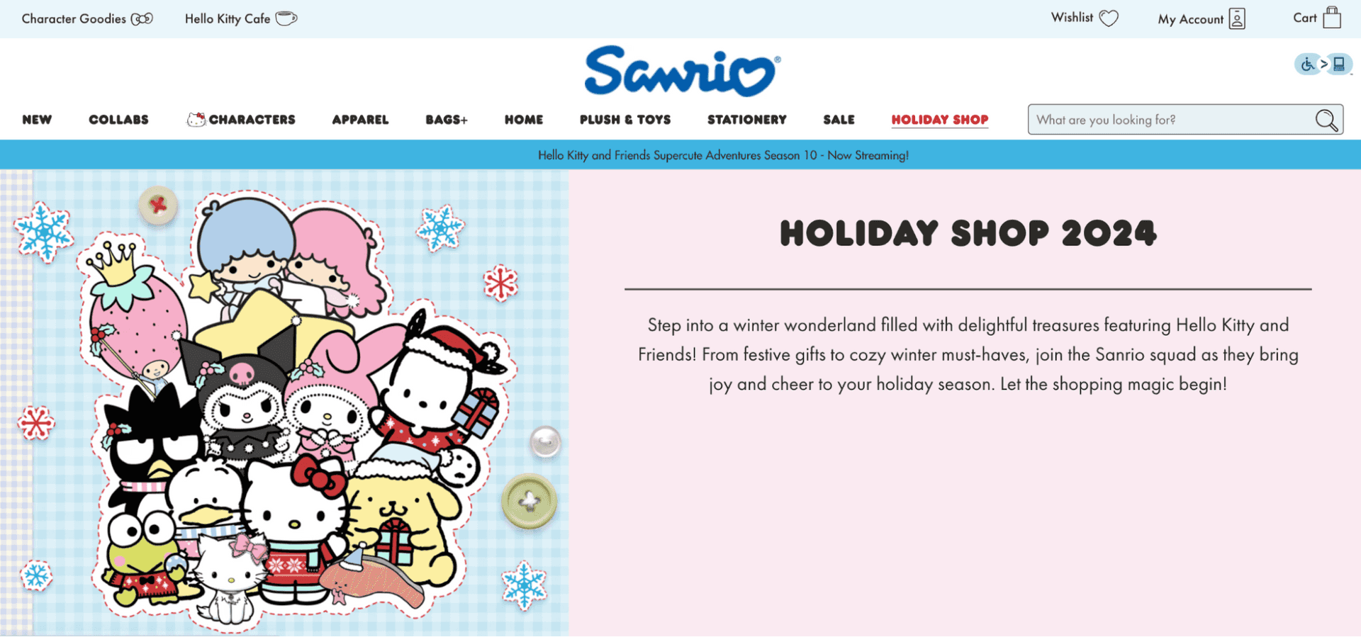 Sanrio Shopify collection example