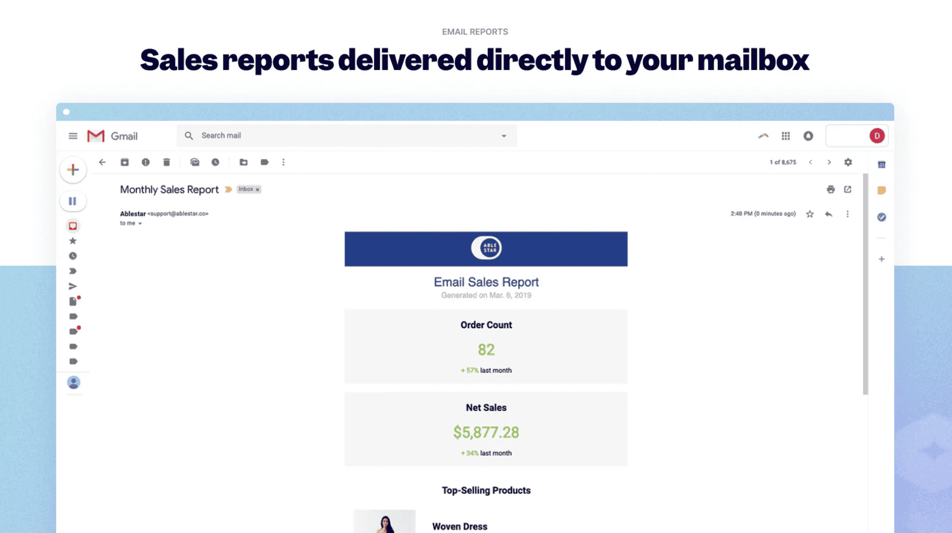 Ablestar Email Reports Shopify app, best Shopify apps